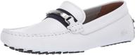 lacoste mens ansted white medium men's shoes in loafers & slip-ons logo