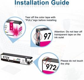 img 1 attached to Miss Deer Upgraded 972X 972A 972 Black Ink Cartridge: Compatible for HP Pagewide Pro 452dn 452dw 477dn 477dw 552dw 552dn 577dw 577z Printer (1 X Black)