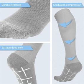img 2 attached to Compression Socks Women Men Circulation Sports & Fitness in Team Sports