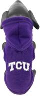 🏈 ncaa tcu horned frogs hooded polar fleece dog jacket логотип