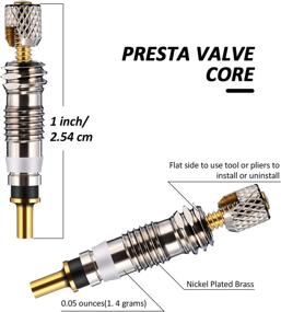 img 2 attached to 🚴 Presta Valve Core Bike Replacement Brass Tubeless Core - 20 Pieces for Road MTB Bike, Compatible with Stan's, Vittoria, Continental, Kenda, Mor