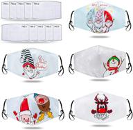 🎅 asoonyum 5-pack christmas face masks with 10 replacement filters and nose wires logo