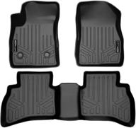 🔝 top-rated smartliner custom fit floor mats: black 2 row liner set for 2021-2022 chevrolet trailblazer awd logo