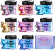 🌈 8-color changing chameleon powder pigment for epoxy resin tumblers - chrome powder for nails art, makeup, paints, crafts, candle making, & dye slime metallic logo