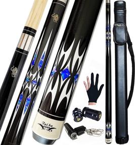 img 4 attached to 🎱 Tai Ba Cues 2-Piece Pool Cue Stick + Hard Case - Canadian Maple Professional Billiard Cue 18,19,20,21,22 Oz (Selectable Colors)