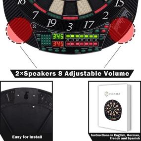 img 1 attached to 🎯 Electronic Dart Board – 13.5 inch, Electronic Scoreboard, Plastic Tip Darts, LED Display, 6 Soft Tip Darts