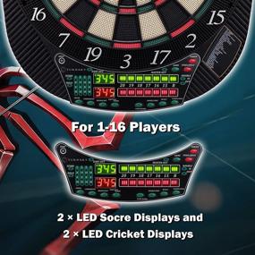 img 3 attached to 🎯 Electronic Dart Board – 13.5 inch, Electronic Scoreboard, Plastic Tip Darts, LED Display, 6 Soft Tip Darts