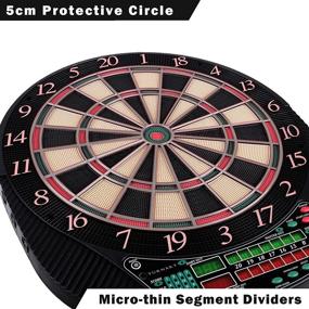 img 2 attached to 🎯 Electronic Dart Board – 13.5 inch, Electronic Scoreboard, Plastic Tip Darts, LED Display, 6 Soft Tip Darts