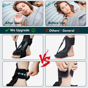 img 3 attached to 🌿 Ultimate Solution for Plantar Fasciitis: Night Splint Foot Dorsal Orthotic Brace with Adjustable Arch Support, Achilles Tendonitis Relief, and Bonus Accessories - Perfect for Women and Men