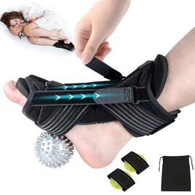 img 4 attached to 🌿 Ultimate Solution for Plantar Fasciitis: Night Splint Foot Dorsal Orthotic Brace with Adjustable Arch Support, Achilles Tendonitis Relief, and Bonus Accessories - Perfect for Women and Men