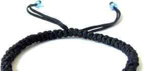 img 2 attached to 📿 Authentic Black Handmade Christian Orthodox Komboskoini Prayer Rope Bracelet BR1: Adjustable Cord Included