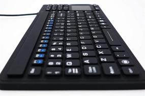 img 1 attached to 🔳 SolidTek Keyboard with Touchpad - Industrial IP68 Waterproof Rugged Silicone - KBIKB107: Uncompromised Performance and Durability