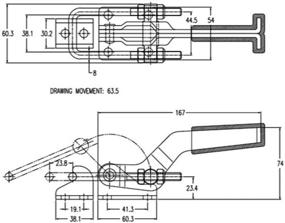 img 1 attached to Enhanced Performance & Secure Latching: POWERTEC 20306 Toggle Clamp with Increased Capacity