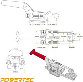 img 2 attached to Enhanced Performance & Secure Latching: POWERTEC 20306 Toggle Clamp with Increased Capacity