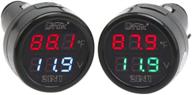 drok автомобильный термометр: цифровой вольтметр и термометр с led-дисплеем - многофункциональный вольтметр-термометр для автомобильных и мотоциклетных аккумуляторов логотип