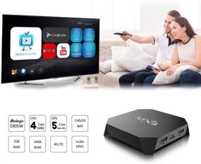 img 2 attached to 📺 MXQ Android 7.1 TV Box Media Player Amlogic S905W Quad-core 1G+8G WiFi Ultra HD 4Kx2K up to 30fps 2.4GHz Smart OTT TV Box Video Player for Home Entertainment