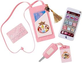 img 4 attached to 📱 Портативный игровой смартфон Disney Princess Style Collection с светодиодными огнями, звуковыми эффектами и переносным ремешком через плечо для девочек от 3 лет.