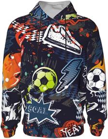 img 3 attached to Aeueorw Football Boys' Pullover Hoodies Sweatshirt – Fashionable Clothing for Hoodies & Sweatshirts