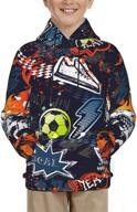 aeueorw football boys' pullover hoodies sweatshirt – fashionable clothing for hoodies & sweatshirts logo