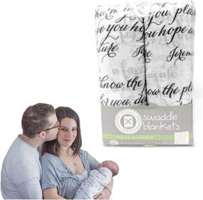 img 4 attached to 📖 Jeremiah Scripture Swaddle Blanket Gift Set: Ultra-Soft 100% Cotton Muslin Receiving Blankets, Extra Large, 2 Pack - I Know The Plans I Have for You