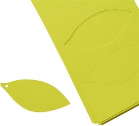 img 2 attached to 🌿 Green Leaf Laser Compatible Tags - Pack of 100, Size: 1.5"x 3.375", Perfect for Paper Frenzy