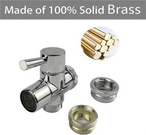 img 3 attached to 💧 All-in-One Brass Faucet Diverter Valve with Aerator for Bathroom/Kitchen Sink - Sink to Garden Hose Diverter Faucet Adapter for Portable Washing Machine/Dishwasher (G1/2 3/4", Chrome)