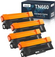 premium high yield compatible toner cartridge replacement for brother tn660 tn630 - pack of 4 black - works with hl-l2300d hl-l2320d hl-l2340dw hl-l2360dw mpc-l2700dw dcp-l2540dw logo