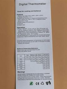 img 2 attached to Foldable Digital Kitchen Thermometer: Instant Read, Long 🔥 Probe, Backlight LCD - Perfect for Grilling, BBQ, and Baking