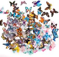 🦋 200-piece colorful butterfly scrapbook stickers set - diy self-adhesive butterfly decoration for envelopes, scrapbooks, luggage, windows, and journals logo