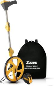 img 4 attached to 📏 Zozen Measuring Wheel with Digital Display and Foldable Feet/Meter - Portable Digital Measure Wheel with Backlit Display, up to 99,999Ft/99,999M. Includes Convenient Cloth Backpack.