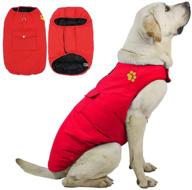 goocky dog winter autumn coat - windproof & waterproof cotton jacket with soft fleece for small medium large dogs, puppies & cats - warm pet vest clothing for cold weather logo