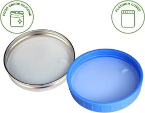 img 3 attached to Ultimate Leak-Proof Platinum Silicone Sealing Lid Inserts/Liners for Mason Jars - 10 Pack (Wide Mouth)