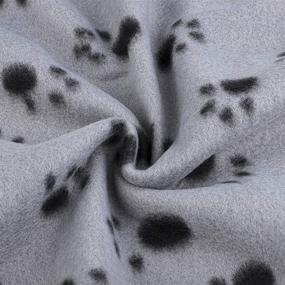 img 2 attached to 🐾 Aodaer Pack of 2 Cute Paw Print Blanket: Cozy Pet Blankets for Small Animals!