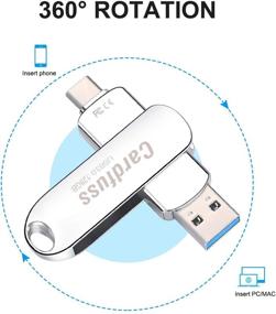 img 1 attached to 💾 Высокоскоростной USB-флеш-накопитель емкостью 128 ГБ с поддержкой OTG для Android-смартфона - двойной металлический USB-накопитель для фотографий, видео, музыки