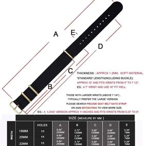 img 1 attached to PBCODE Watch Straps: Premium Ballistic Nylon Zulu Watch Bands for Men & Women - 18mm, 20mm, 22mm