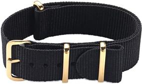 img 4 attached to PBCODE Watch Straps: Премиальные баллистические нейлоновые перфорированные ремешки Zulu для мужчин и женщин - 18мм, 20мм, 22мм