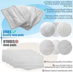 img 2 attached to 🧹 XIMOON Steam Mop Pads SK410 - Compatible with Shark Steamer & Spray Mop SK435CO SK460 SK115 SK140 SK141 S3101 S3102 S3250 S3251 S1000 S1000A - 4 Pack