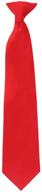 👔 stylish boys' clip-on tie - classic solid inch necktie for boys' accessories logo
