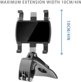 img 2 attached to 📱 Huhoo Car Dashboard Phone Holder: 360° Rotation, Adjustable Clip Stand for 4-6.7” Smartphones – 3-in-1 Mount