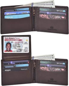 img 4 attached to 👝 Italian Men's Genuine Leather Bifold Wallet and Wallet Accessories – Card Cases, Money Organizers