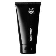 🐺 black wolf men's charcoal powder face wash - 5 fl oz - deep cleansing facial cleanser, removes impurities and soothes irritation - refreshing blue sage and citrus fragrance - cruelty-free, paraben-free logo