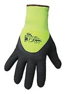 🧤 boss men's arctik blast high-vis gloves, large, green, cold resistant, 3/4 dip latex palm, superior grip (7845l) logo