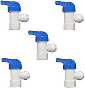 img 2 attached to 💧 Pack of 5 Ball Valves for 1/4-Inch RO Water Tanks - Quick Connect Fittings for Reverse Osmosis Water Filtration Systems