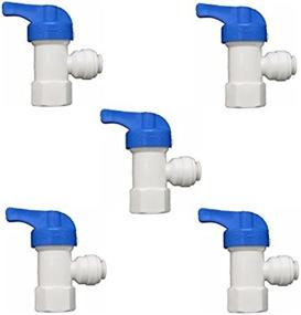 img 1 attached to 💧 Pack of 5 Ball Valves for 1/4-Inch RO Water Tanks - Quick Connect Fittings for Reverse Osmosis Water Filtration Systems