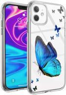 cтильный и тонкий чехол для iphone 12 mini blue butterfly - ударопрочный и гибкий силиконовый защитный чехол для iphone 12 mini 2020 логотип