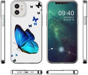 img 3 attached to Cтильный и тонкий чехол для iPhone 12 Mini Blue Butterfly - ударопрочный и гибкий силиконовый защитный чехол для iPhone 12 Mini 2020