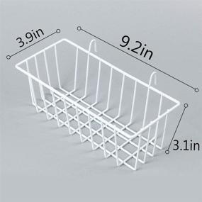 img 1 attached to 📦 Mygogo Wall Grid Panel Basket Storage Rack (Pack of 2, White) – 9.2"x3.9"x3.1" Display Shelf Solution