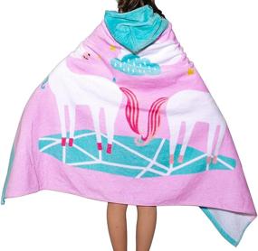 img 2 attached to YomomanDirect Hooded Unicorn Towels Swimming