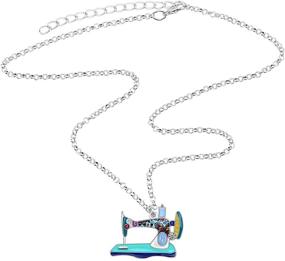 img 1 attached to BONSNY Statement Rhinestone Necklaces Original Girls' Jewelry