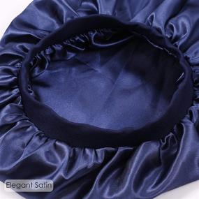 img 1 attached to 💤 Vextronic Extra Large Satin Bonnet: A Double Layer Silk Bonnet for Black Women with Long, Deadlock, and Curly Hair - Ideal Braid Bonnet for Sleeping